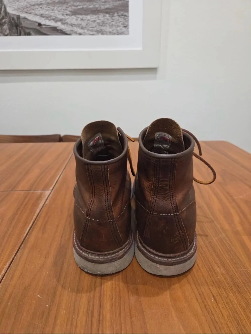 Red Wing Classic 1907 Moc Toe Boot for Men, Size 11 - Copper Rough & Tough